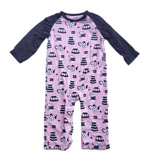 Kickee Pants Regain Romper Long-sleeve Pink Teatime Baby Girls 3-6 Months